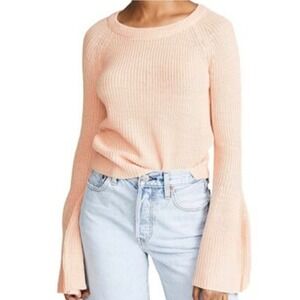 Jack by BB Dakota Deja Vu Bell Sleeve Peach‎ Sweater NWT Size Small